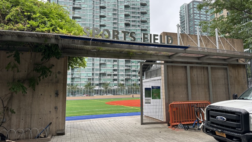 Gantry Plaza State Park Sports Field (Photo Michael Dorgan, Queens Post)
