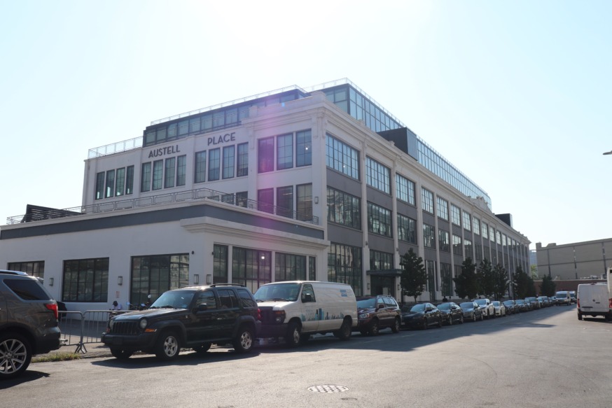 Economic Migrant shelter at 47-11 Austell Place in the Long Island City section of Queens (Photo by Michael Dorgan)