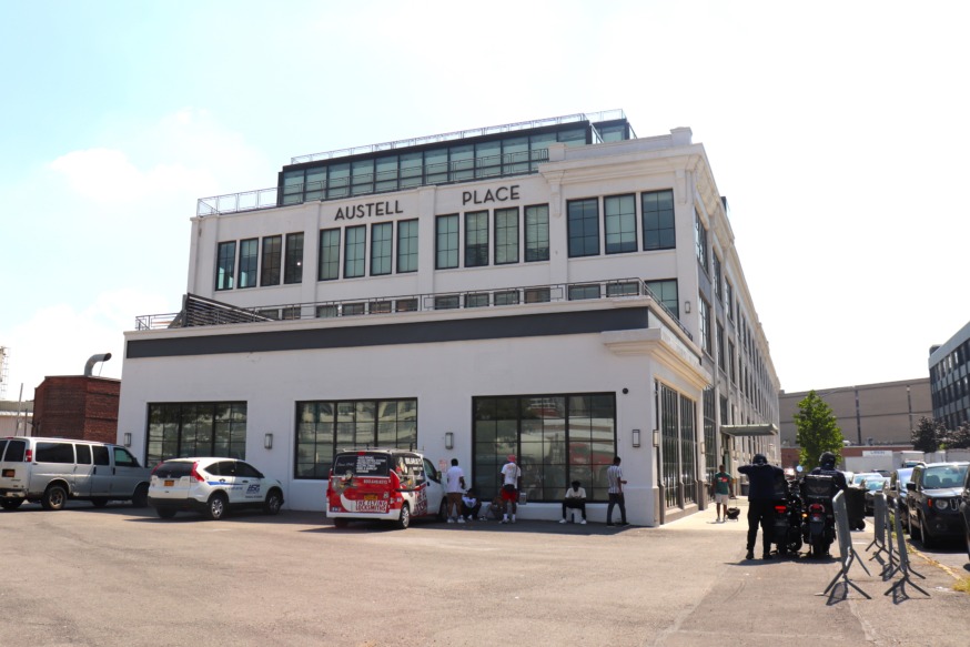 Economic Migrant shelter at 47-11 Austell Place in the Long Island City section of Queens (Photo by Michael Dorgan)