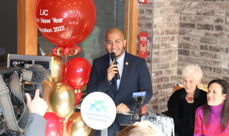 Juan Ardila, LIC Partnership Lunar New Year Event (Photo by Michael Dorgan, Queens Post)