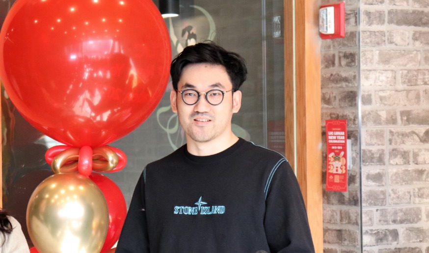 Runze Yang, owner of Dun Huang at LIC Partnership Lunar New Year Event (Photo by Michael Dorgan, Queens Post)