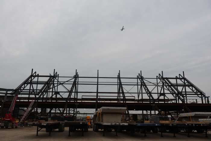 Plans fly over the north stand of Etihad Park. Photo: Dylan Christie.