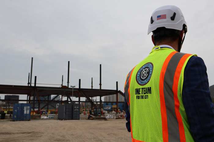 NYCFC CEO Brad Sims at Etihad Park. Photo: Dylan Christie.