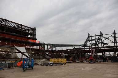 NYCFC's new home at Willets Point is developing rapidly and remains on schedule to be completed by the start of the 2027 MLS season. Photo: Dylan Christie.