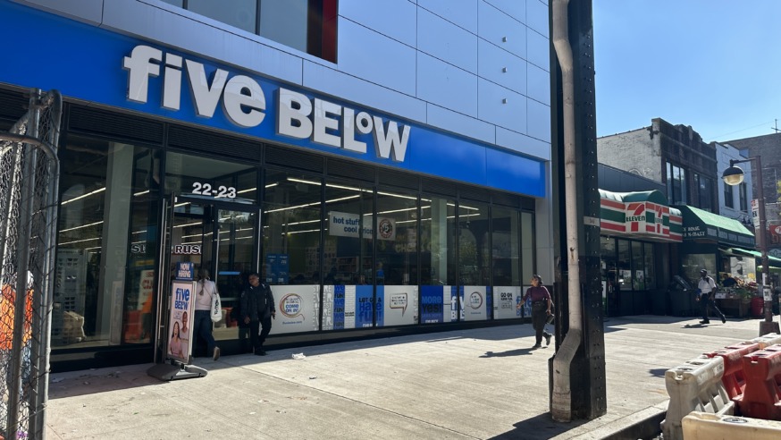 Five Below store, located at 22-13 31st St. in the Ditmars section of Astoria (Photo by Michael Dorgan)