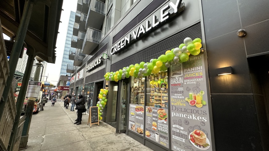 Green Valley in Queens Plaza (Photo by Michael Dorgan)