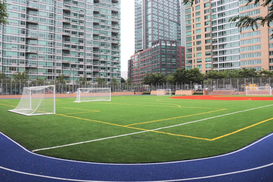 Gantry Plaza State Park Sports Field (Photo Michael Dorgan, Queens Post)