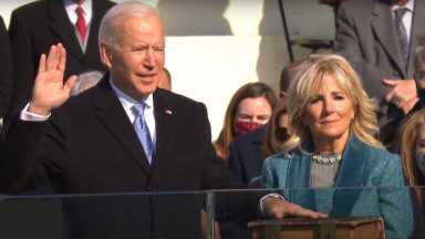 Joe-Biden-being-sworn-into-office-YouTube
