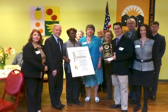 Lerch on the far right April 2013 at Sunnyside Community Services