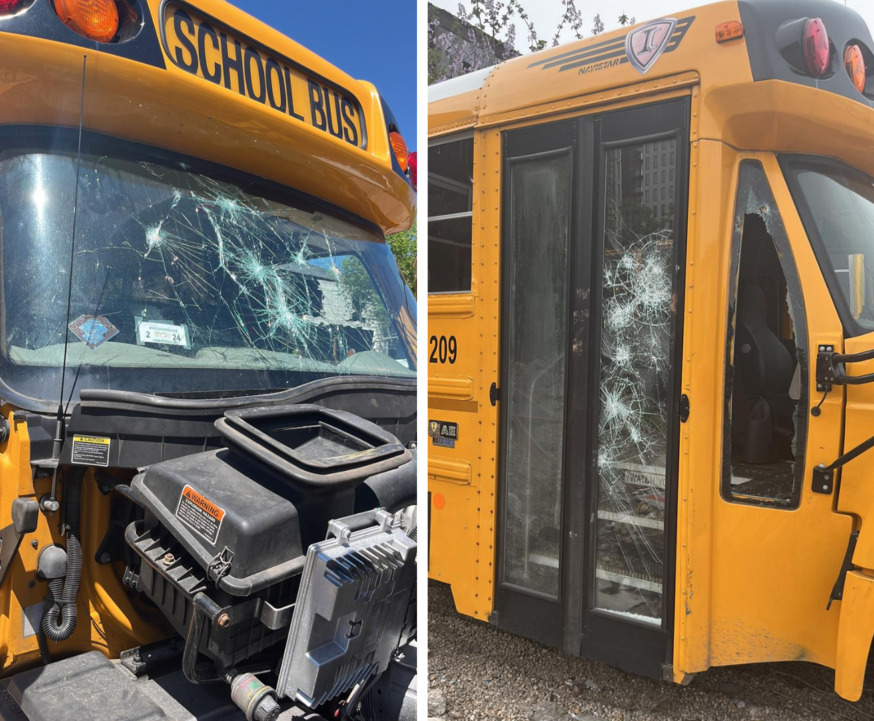 May 7 damage (Photo provided by Astoria Express Transit)
