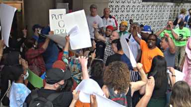 Protestors-clash-outside-Astoria