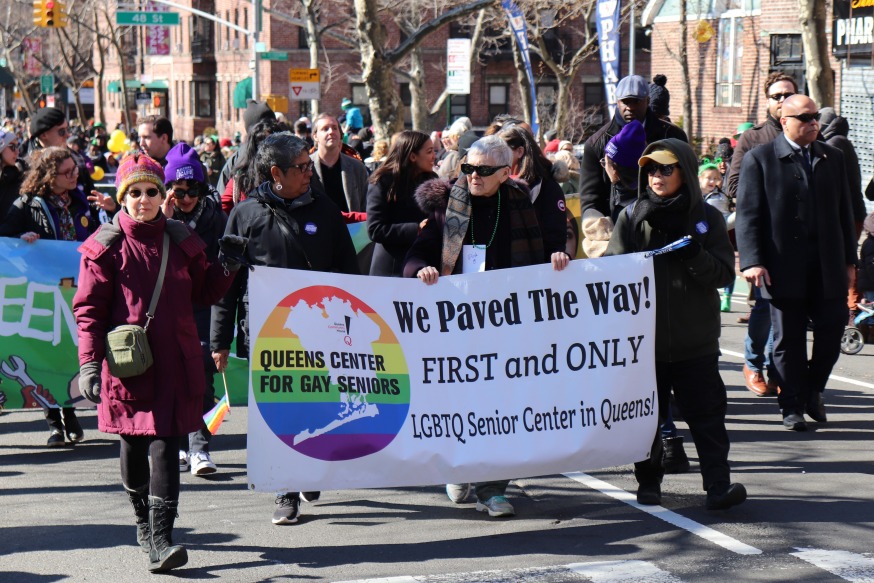 St Pats For All Parade 2020, Queens Center for Gay seniors. Image: Michael Dorgan, Sunnyside Post