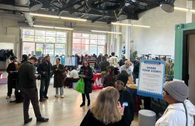 Nick Nyhan hosted an inaugural Flood Solutions Fair in Gowanus in January. Photo courtesy of the City Sponge.