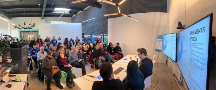 A panel discussion at the inaugural Gowanus event. Photo courtesy of the City Sponge.