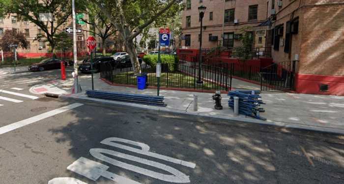 The Q103 stop at 10th Street and 41st Avenue is one of several stops scheduled to be removed as part of the Queens Bus Network Redesign. Photo: Google Street View.