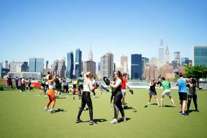 Trinity Gym at one of their outdoor sessions in LIC before moving to their permanent home last year. Photo courtesy of Trinity Gym.