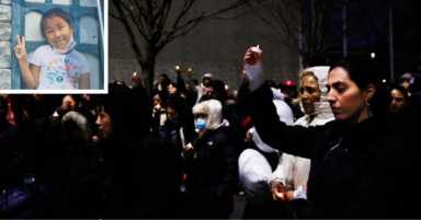 Teachers-students-parents-and-children-gather-outside-PS85Q-to-celebrate-7-year-old-Dolma-Naadhums-life-on-Thursday-March-2-2023-Photos-by-Paul-Frangipane