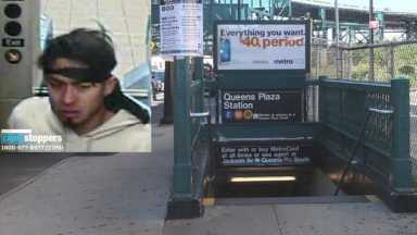 The-suspect-and-an-entrance-to-Queens-Plaza-subway-station-NYPD-and-Google-Maps