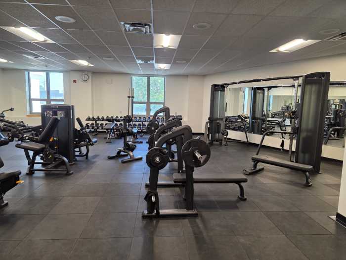 Queens Innovation Center's new weight room. Photo: Shane O'Brien.