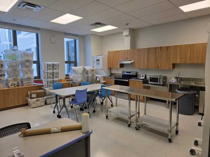 A multi-purpose room for District 75 students at Queens Innovation Center. Photo: Shane O'Brien. 