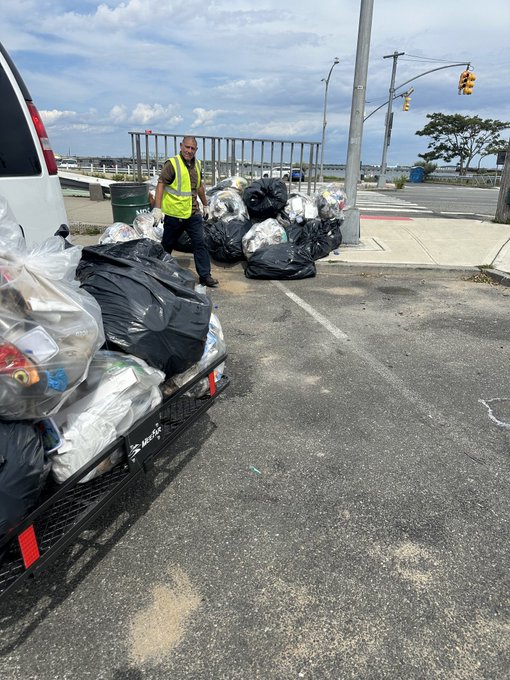 A day later, workers from the Center for Employment Opportunities removed trash from the bridge and will continue to conduct regular trash pickups.