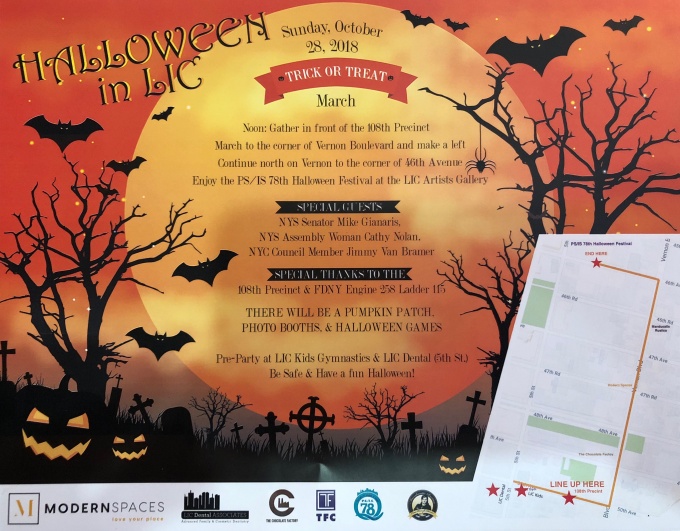 Halloween in LIC 2018 flyer