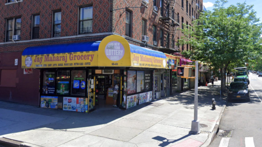Jay Maharaj Grocery, located at 45-01 47the Ave (Photo: Google Maps)