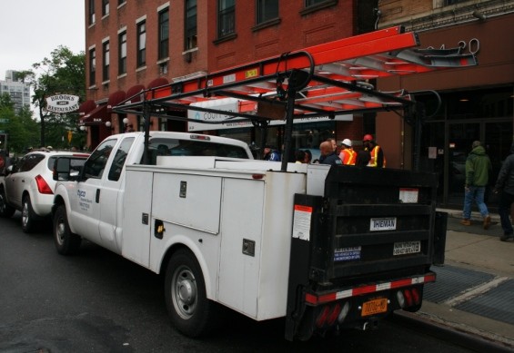 Victims truck and ladder