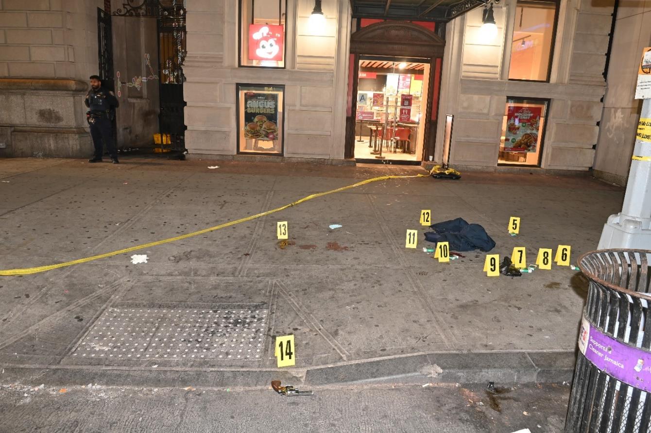 A Crime Scene Unit photo of the incident scene