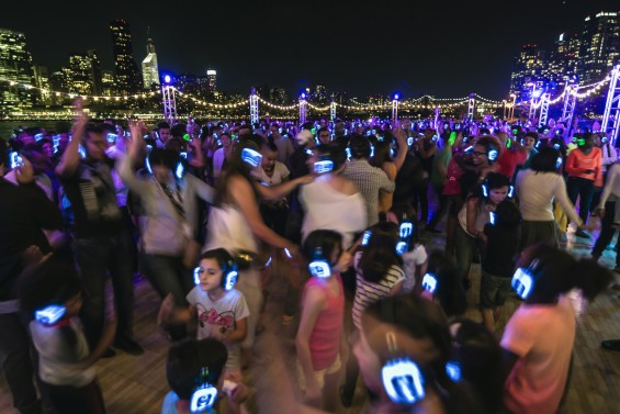 Lincoln Center Local: Silent Disco; Hunters Point South Park, Long Island City, Queens NY; September 12, 2014. Photo credit: Iñaki Vinaixa