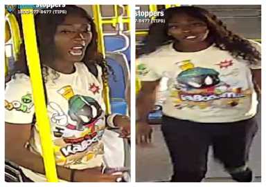 Cops are looking for this suspect, who allegedly slashed a 59-year-old woman she was arguing with while riding a Q44 MTA bus in Jamaica, earlier this month.