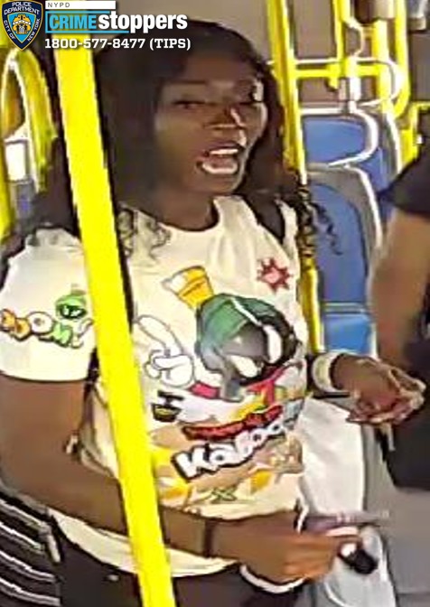 Cops are looking for this suspect, who allegedly slashed a 59-year-old woman she was arguing with while riding a Q44 MTA bus in Jamaica, earlier this month. 