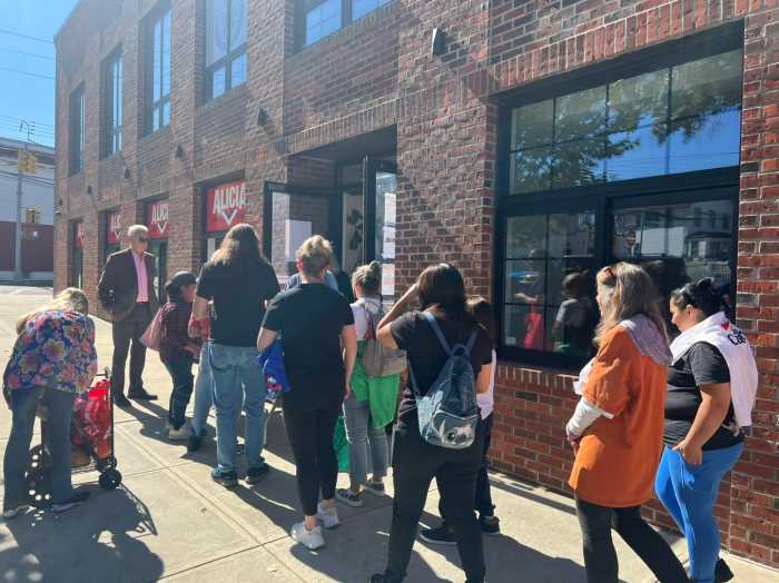 Long lines of pet owners formed outside Holden's office. Photo via Council Member Robert Holden Facebook.