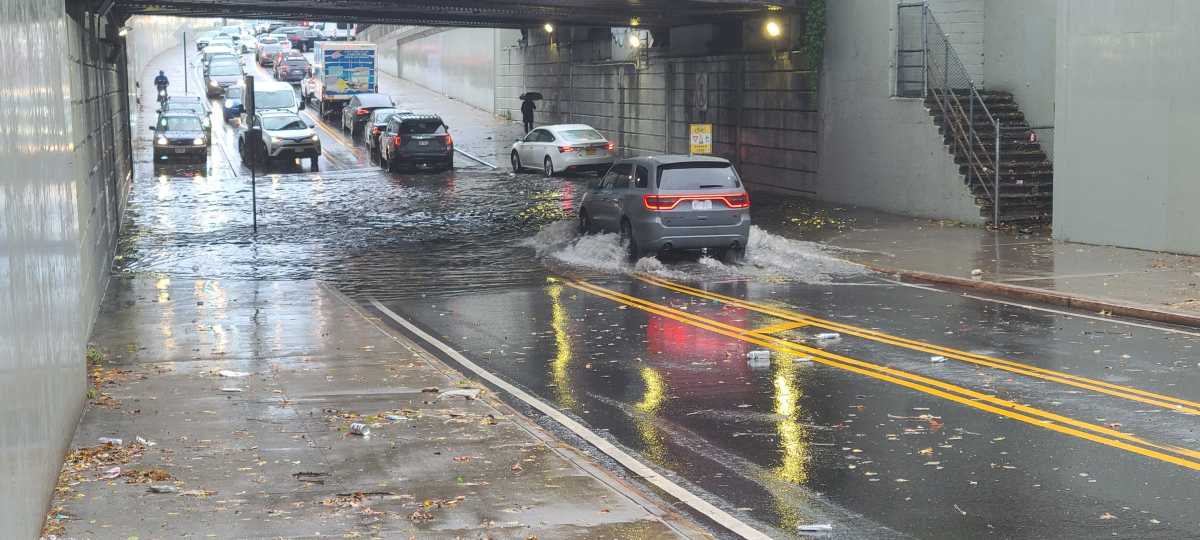 The Cooper Avenue underpass in Glendale flooded on Oct. 30 due to heavy rainfall.