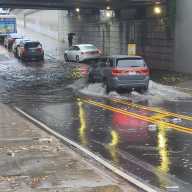The Cooper Avenue underpass in Glendale flooded on Oct. 30 due to heavy rainfall.