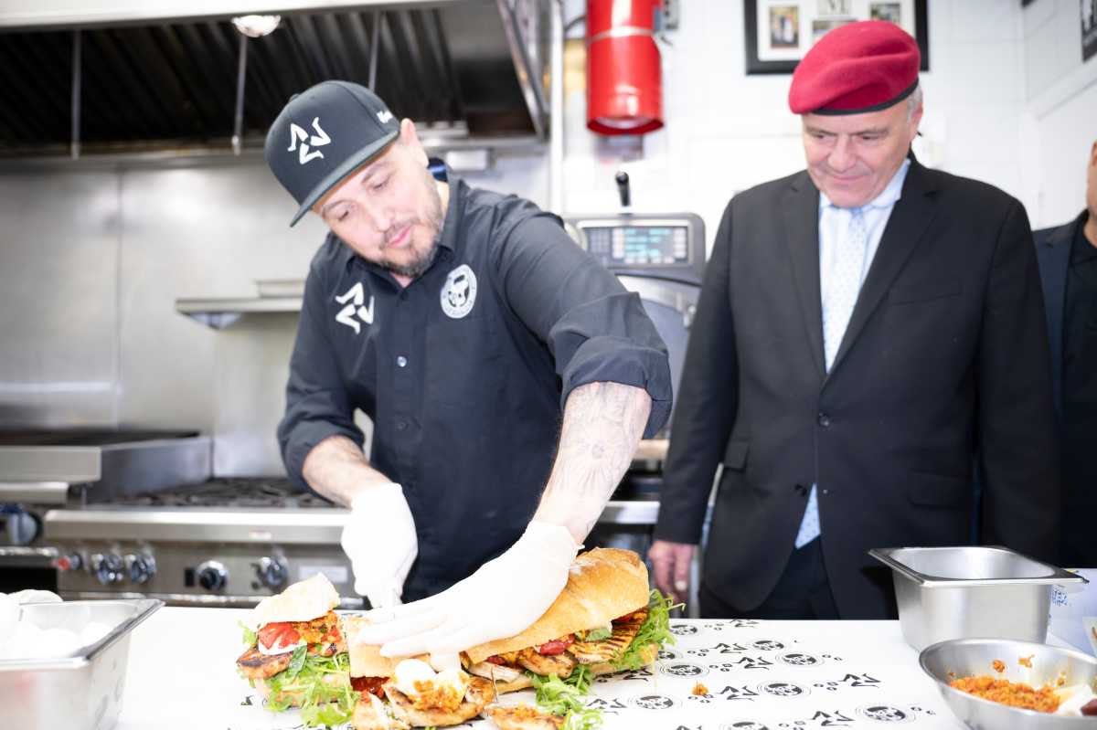 Photos: Middle Village deli honors mayoral candidate Curtis Sliwa with sandwich named after him  QNS
