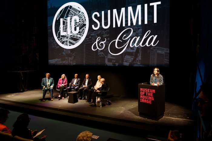 LICP President Laura Rothrock speaks at LIC Summit. LIC Summit panelists speak at Wednesday's event. Photo by Gina Curovic.