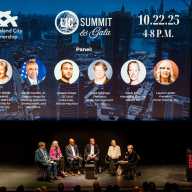 LIC Summit panelists speak at Wednesday's event. Photo by Gina Curovic.
