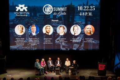 LIC Summit panelists speak at Wednesday's event. Photo by Gina Curovic.
