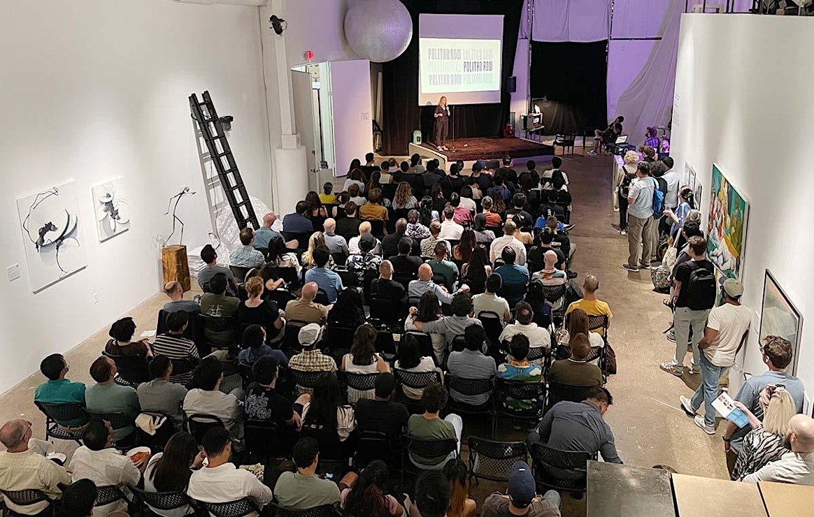 Attendees at a previous Queens Tech Night event. Image via QEDC.