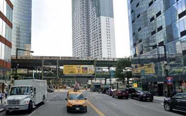 Jackson Avenue near Queens Plaza, the focus of LICP's new mobility study. Photo via Google Street View.