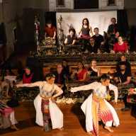 Ridgewood's Stone Circle Theater recently hosted Dharma Swara (DS), a Balinese dance and music group based in the neighborhood. Photo by Patrick Stachniak.