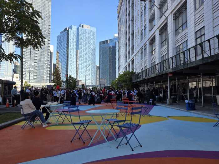 The new plaza will provide a space for LaGuardia students to hang out. Photo: Shane O'Brien.