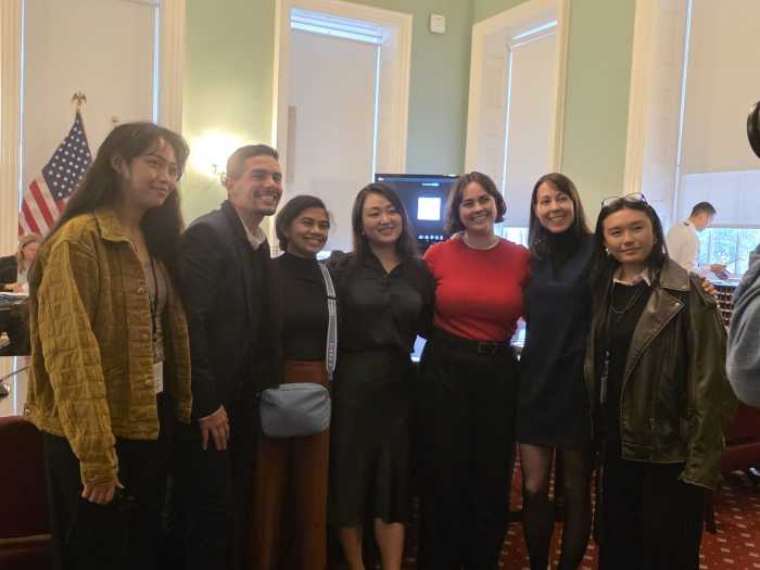 Won celebrated Wednesday's vote with her staff. Photo by Shane O'Brien.