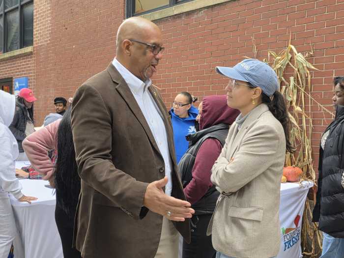 Fortune Society CEO Stanley Richards with Council Member Tiffany Cabán. Photo by Shane O'Brien.