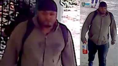 Cops are looking for this suspect who beatdown an A train rider on the platform at the Aqueduct Racetrack station on Saturday.