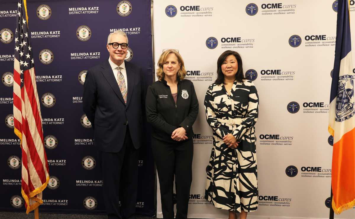 District Attorney Melinda Katz was joined by NYC Chief Medical Examiner Dr. Jason Graham and U.S. Rep. Grace Meng at the first Queens Missing Persons Day on Oct. 24.