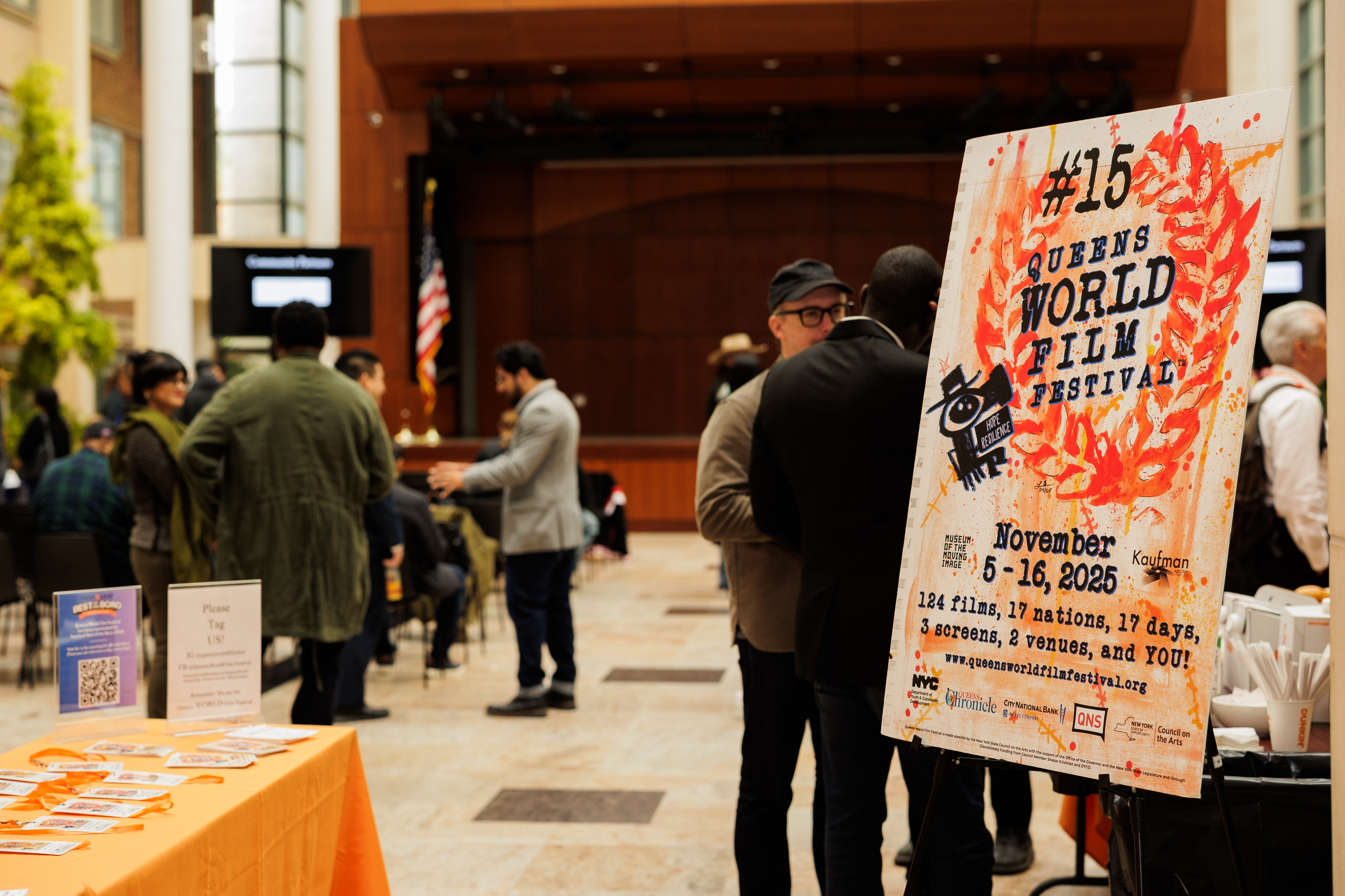 More than 40 filmmakers and their creative teams helped kick off the 15th Queens World Film Festival at Borough Hall.