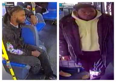 Cops are looking for these suspects who allegedly robbed a man at knifepoint near 243rd Street and Memphis Avenue in Rosedale.