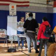 Voters inside the polling site at PS 88 in Ridgewood on Tuesday, Nov. 4.